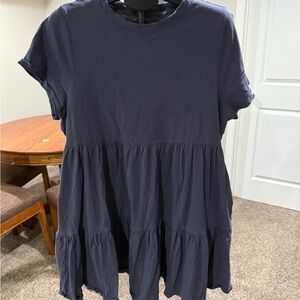 Old Navy Dark Blue Tiered Mini Dress